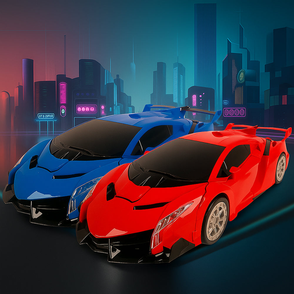 Fjärrstyrd Transformer Bil med Ljud- och Ljuseffekter