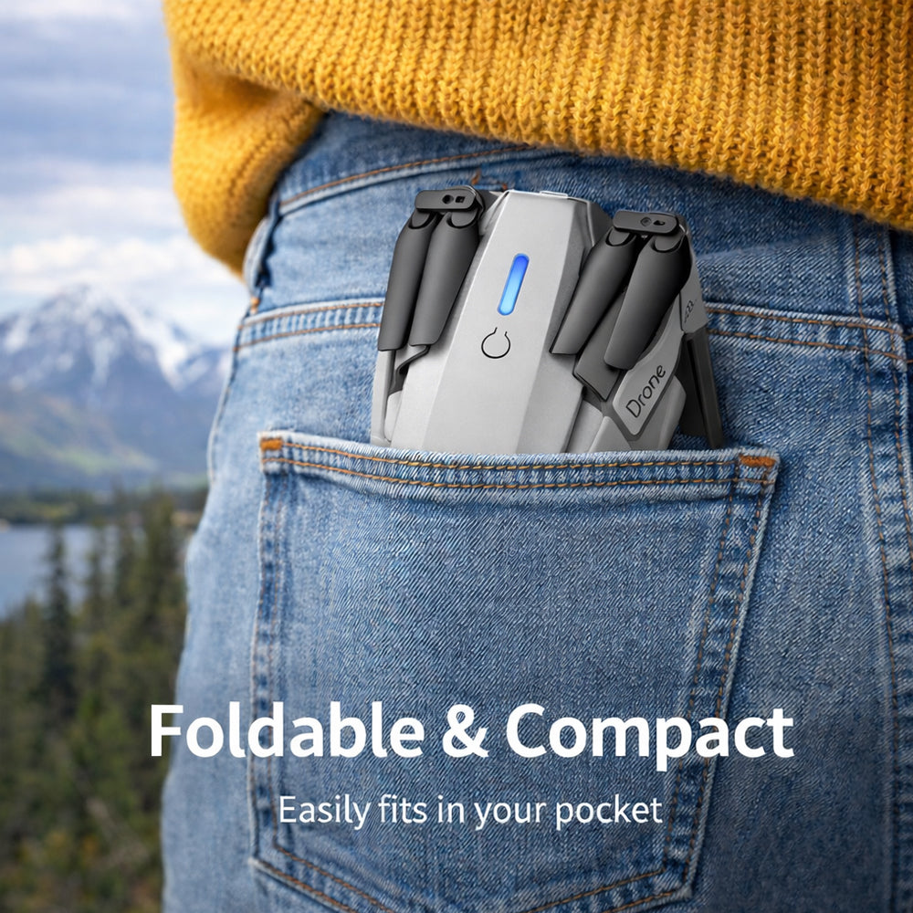 Vikbar Drönare 4K med/utan kamera