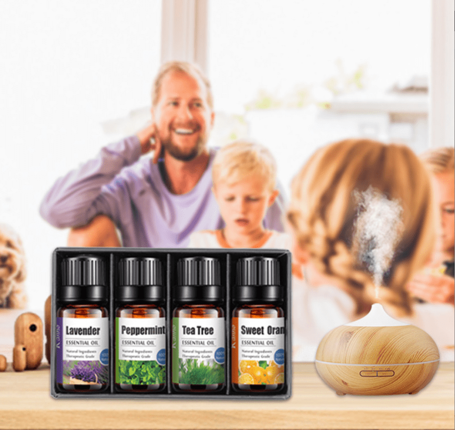 Eteriska oljor (4 x 10 ml) - 100% rena och naturliga