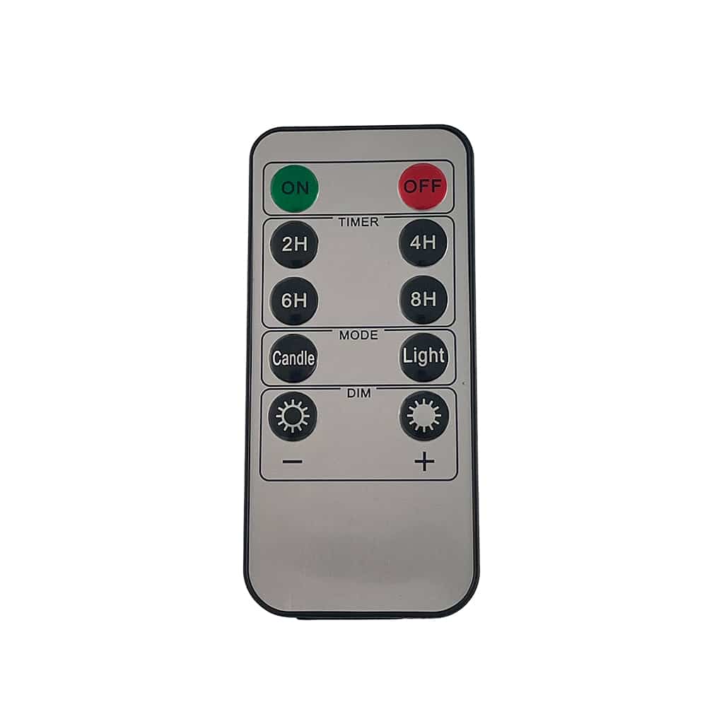LED-ljus i glas - 3 st. - 12/15/17 cm - med 3D-låga - (flera färger)