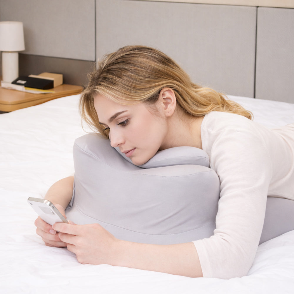 Ergonomisk kilkudde i memory foam med avtagbar nackkudde