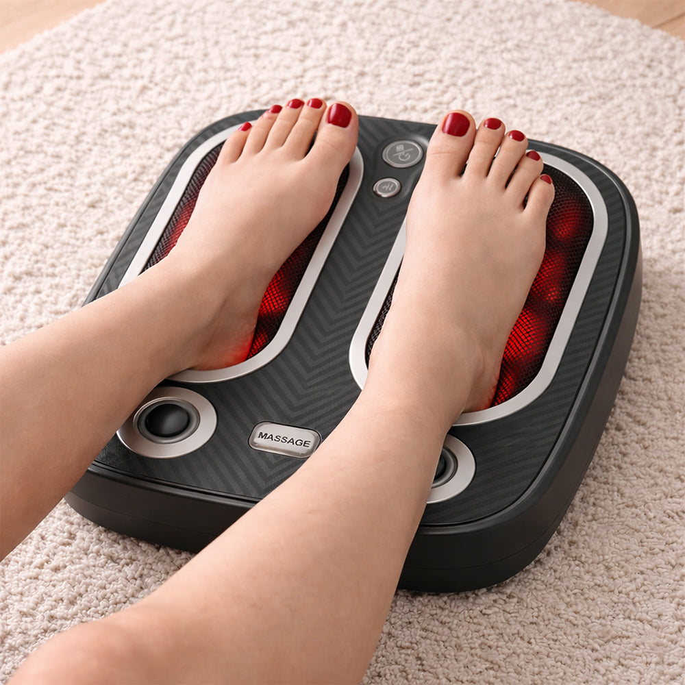 Fotmassage med värme, vibration och roterande massage