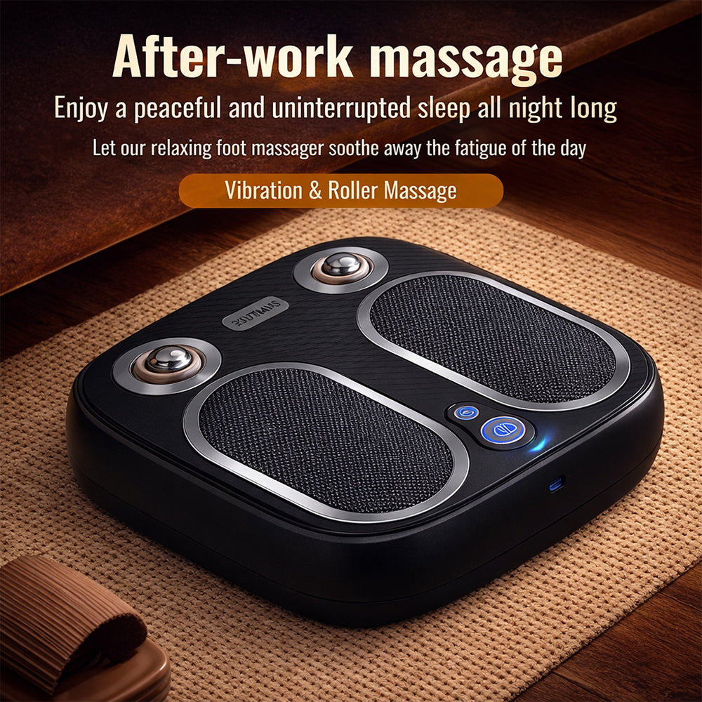 Fotmassage med värme, vibration och roterande massage