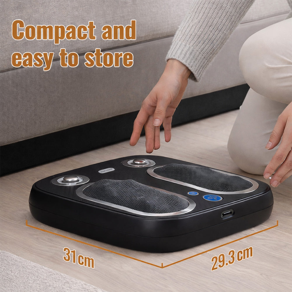 Fotmassage med värme, vibration och roterande massage