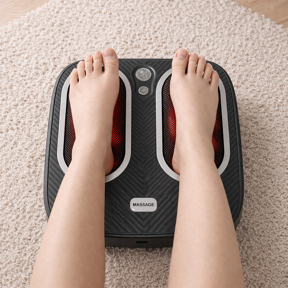 Fotmassage med värme, vibration och roterande massage