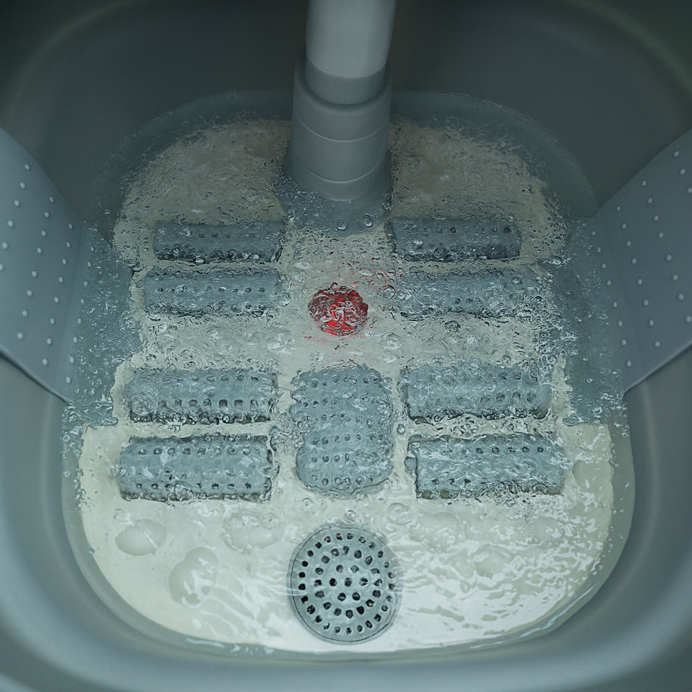 Vikbart fotspa massage, temperaturkontroll &amp; fjärrkontroll