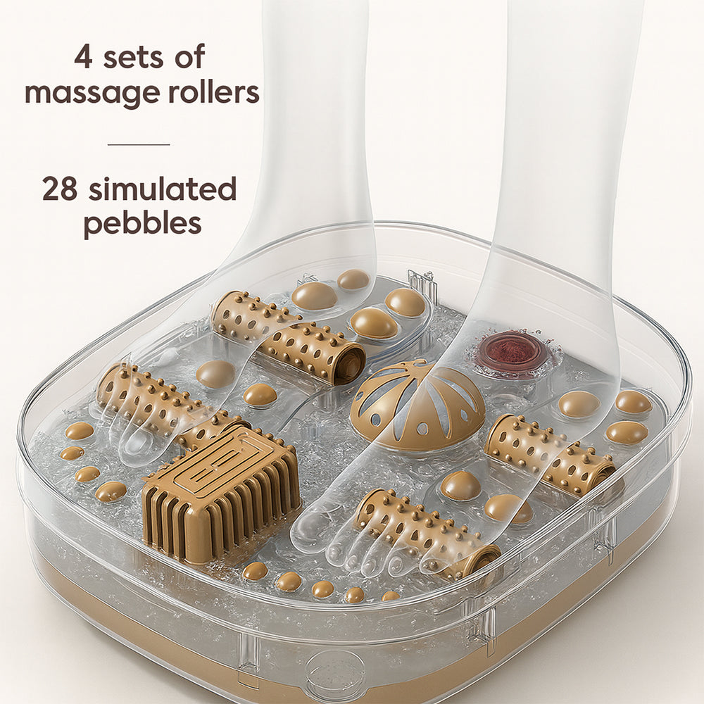 Fällbart fotspa – Kraftig värme och djup massage