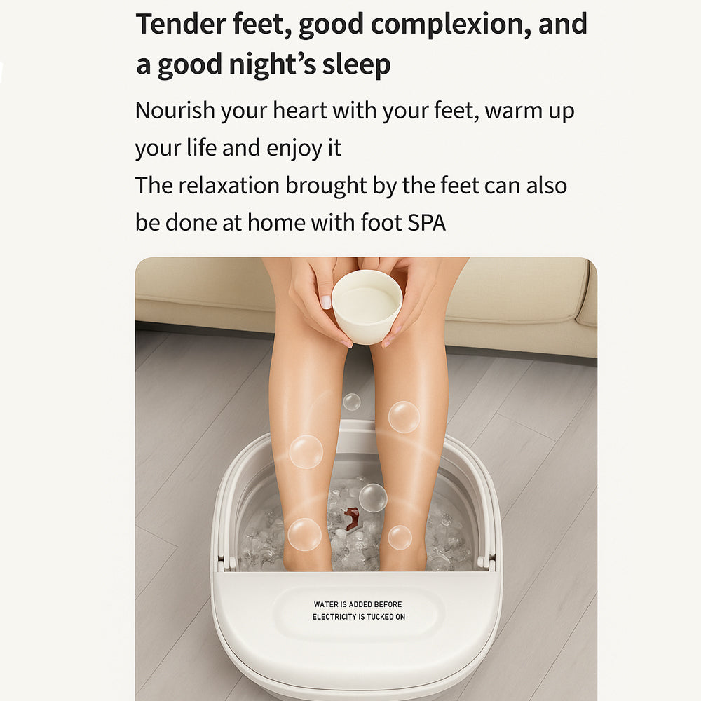 Fällbart fotspa – Kraftig värme och djup massage