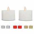 LED värmeljus stearin - 2 st. - 3 cm - m/rörlig låga - (flera färger)