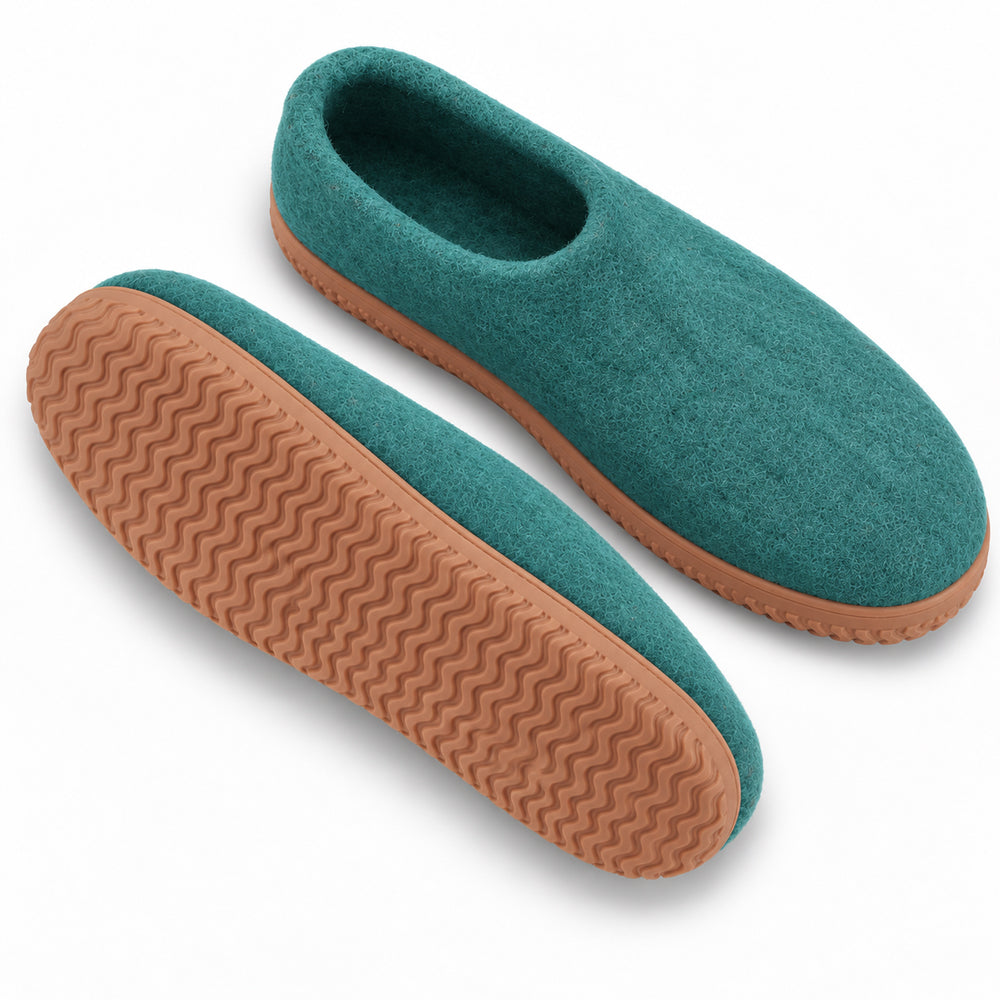 Ullskor (100% ren ull) - Modell Ocean Mist med gummisula