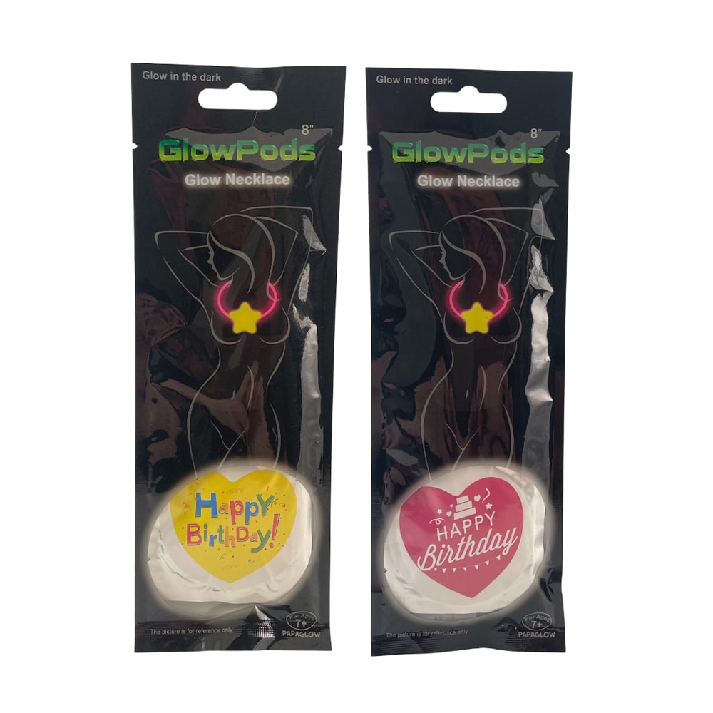 Halsband med hjärta - Självlysande glow stick - 2 modeller -
