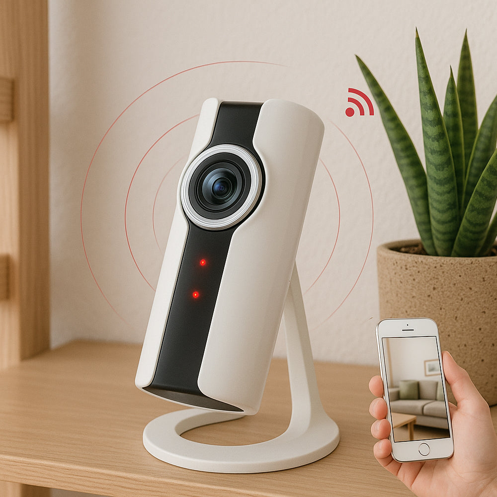 WiFi IP Övervakningskamera med 360° vy och tvåvägsljud