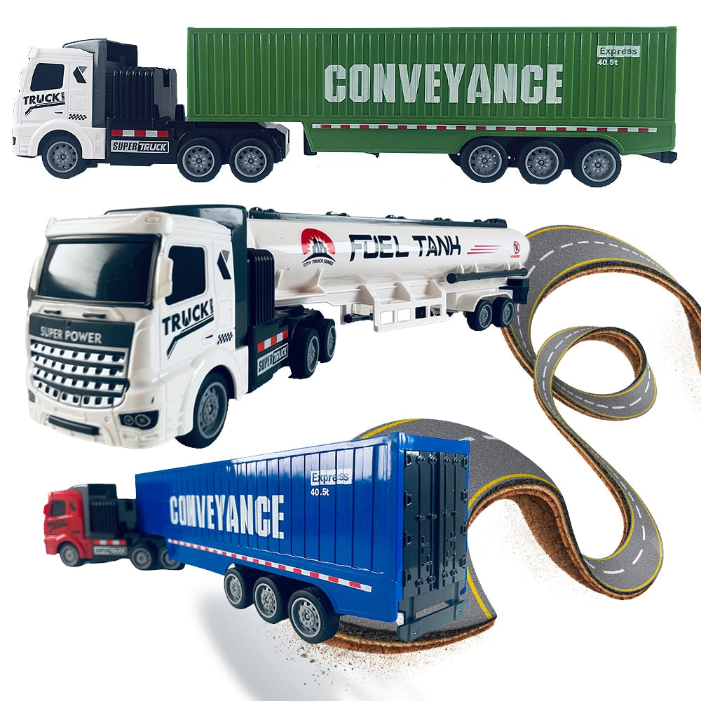 Radiostyrd lastbil med släpvagn 1:48 - modell "Fuel-Tank" eller "Conveyance" -
