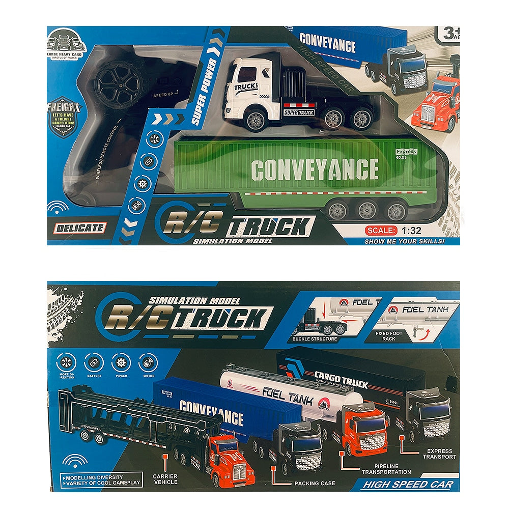 Radiostyrd lastbil med släpvagn 1:48 - modell "Fuel-Tank" eller "Conveyance" -
