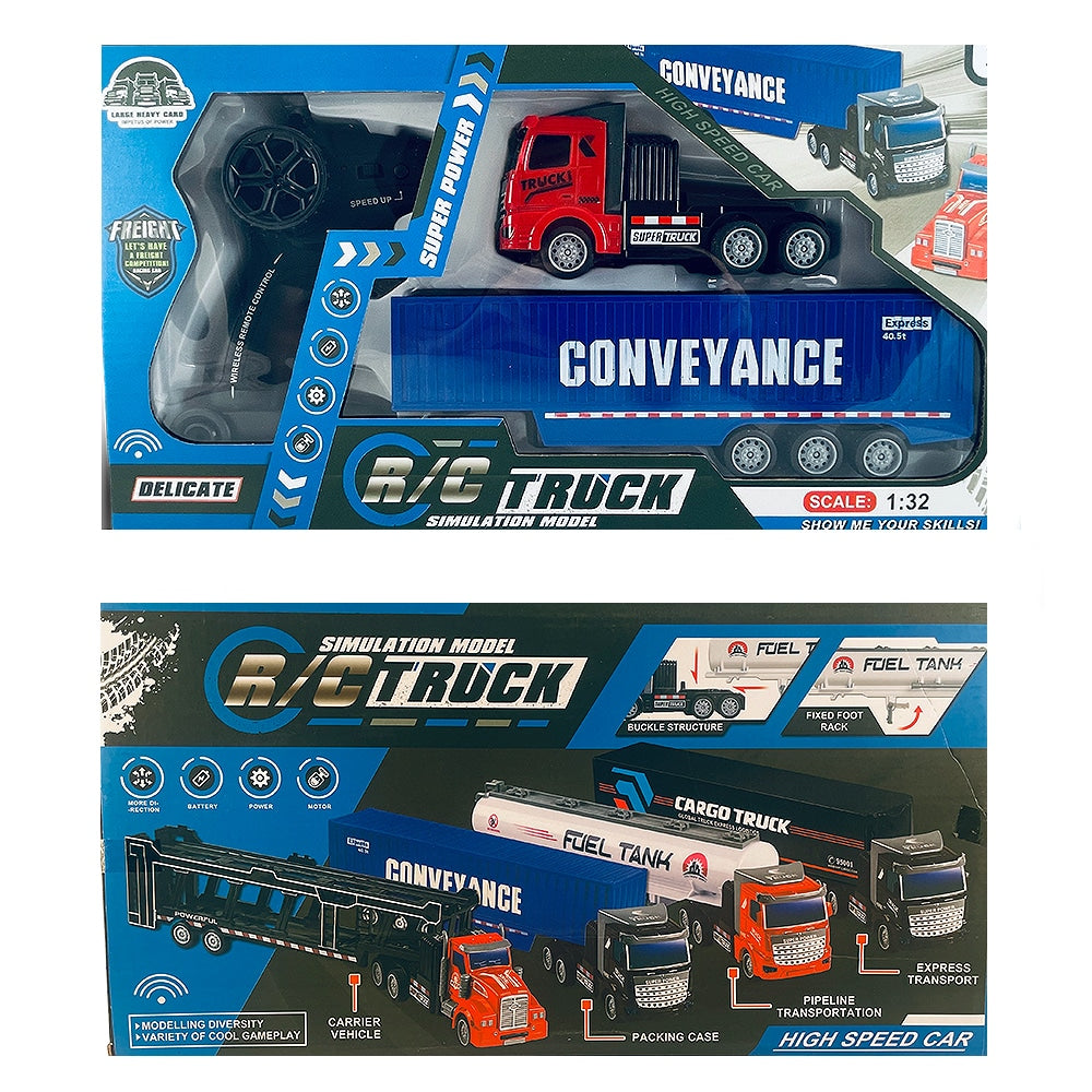 Radiostyrd lastbil med släpvagn 1:48 - modell "Fuel-Tank" eller "Conveyance" -
