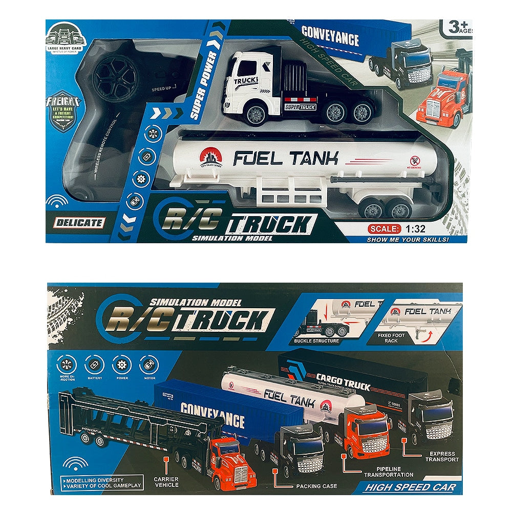 Radiostyrd lastbil med släpvagn 1:48 - modell "Fuel-Tank" eller "Conveyance" -