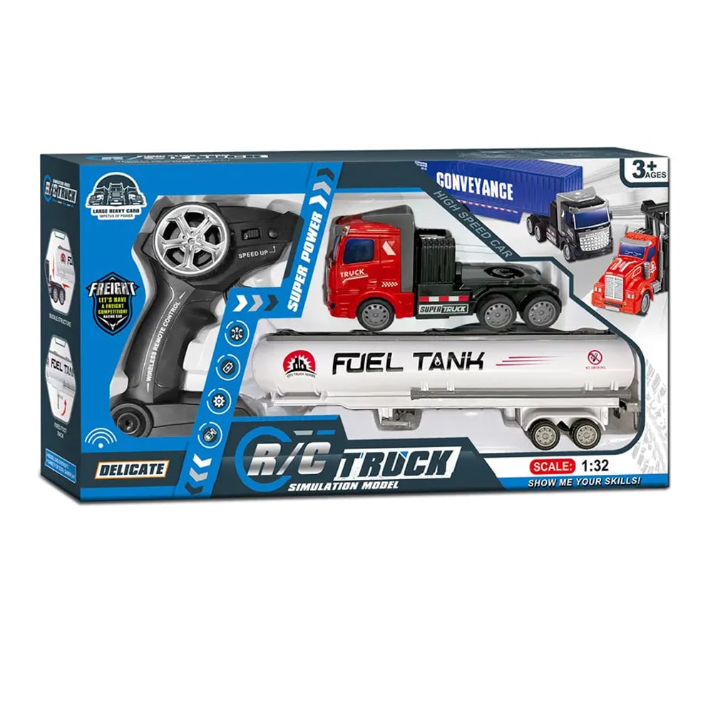 Radiostyrd lastbil med släpvagn 1:48 - modell "Fuel-Tank" eller "Conveyance" -
