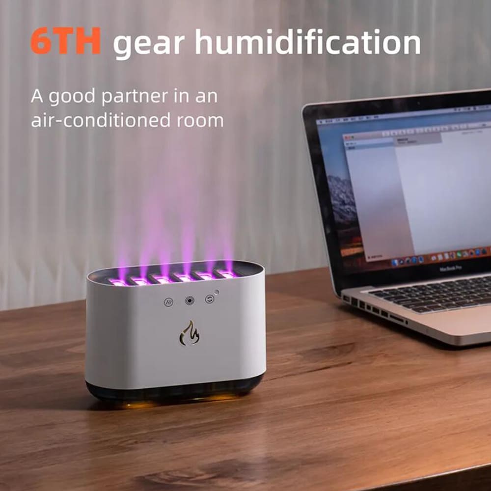 Dynamisk Luftfuktare med 7 Färgglada Ljus & Smart Styrning