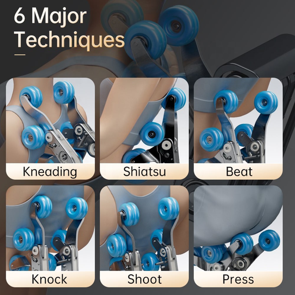 Massagestol 4D Lyx Pro+ med SL-teknik, Jon-generator, Värmeterapi, Hjärtfrekvensskanner, Röstkontroll & Touchskärm