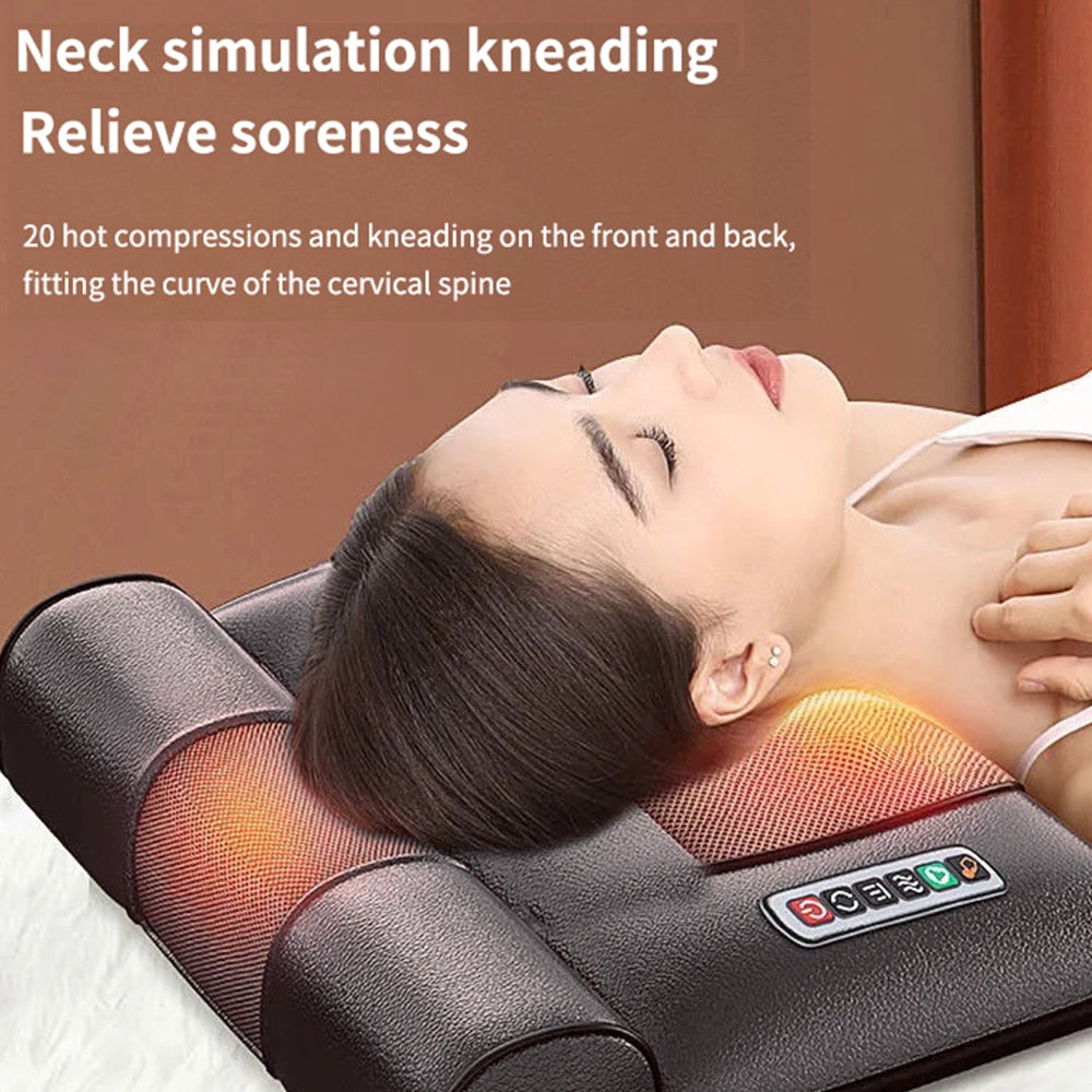 Elektrisk Massagematta (svart) med 10 Zoner - Total avslappning från nacke till fötter