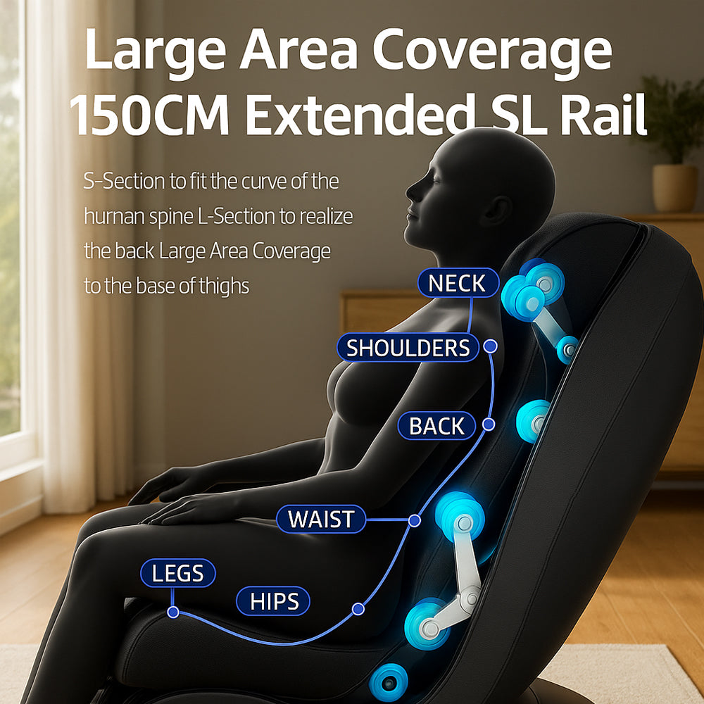 Massagestol 3D med SL-teknologi, lufttrycksmassage, Zero Gravity & Intelligent Styrning – Modell 988R8
