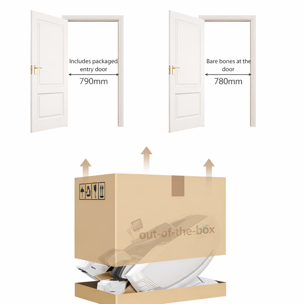 Massagefåtölj med 4D-kroppsscanning, Dual Zone Stretching, 32 airbags, värme i ländrygg/ben och Zero Gravity - Modell 988A