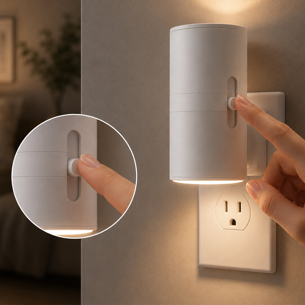 LED-nattlampa med sensor och justerbar ljusstyrka