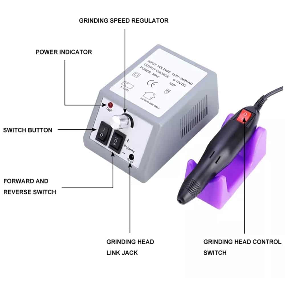 Professionell Elektrisk Nagelfil