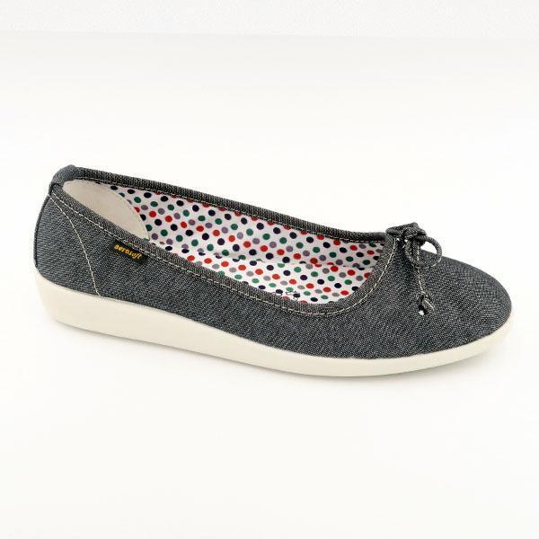 Ballerina Aerosoft modell Denim-Svart