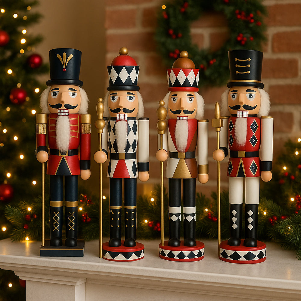 Nötknäpparfigurer i trä – 60 cm – 4 olika figurer