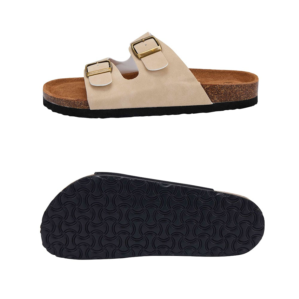 Klassiska sandaler för kvinnor - beige -