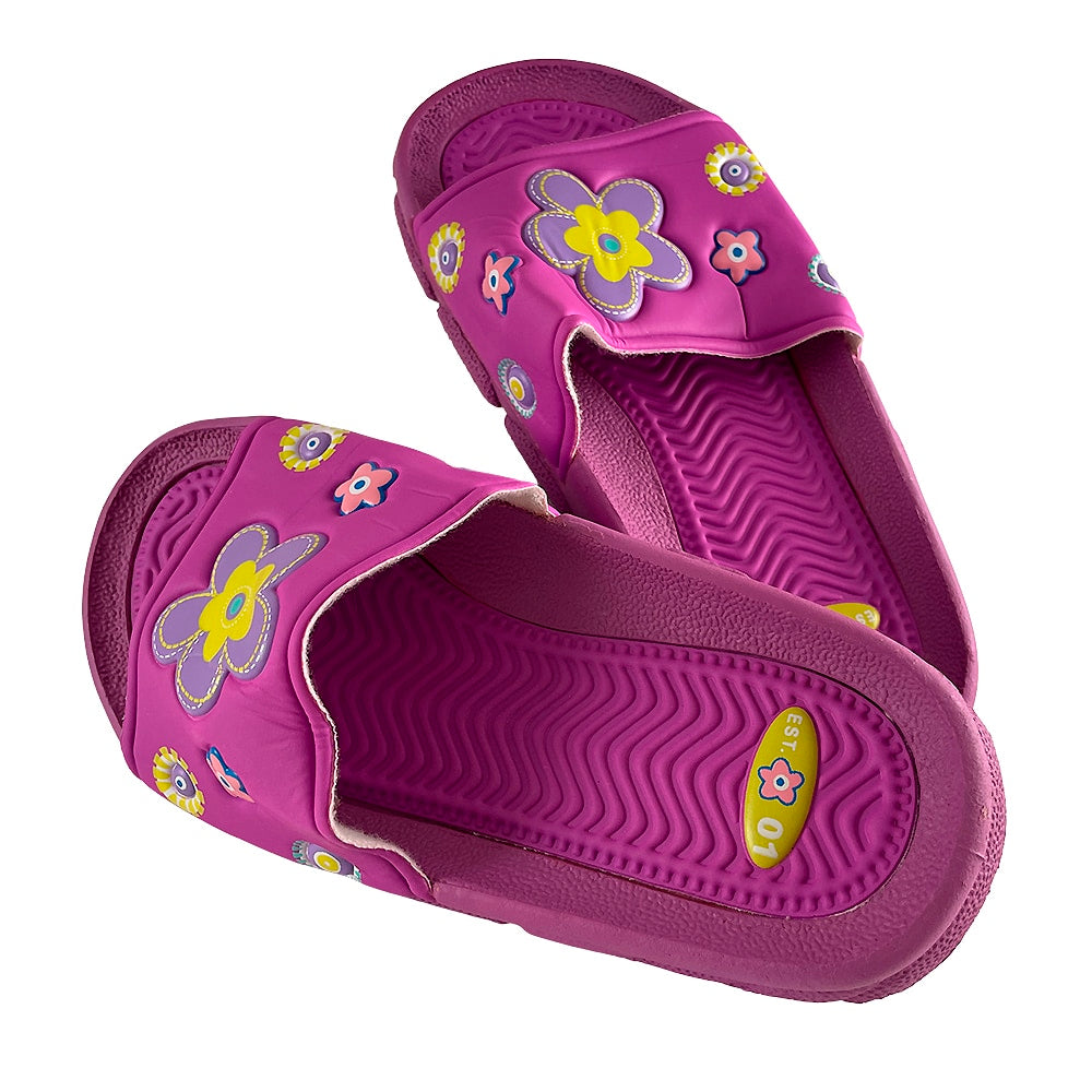 Barn Gummi Sandaler i Lila och Rosa