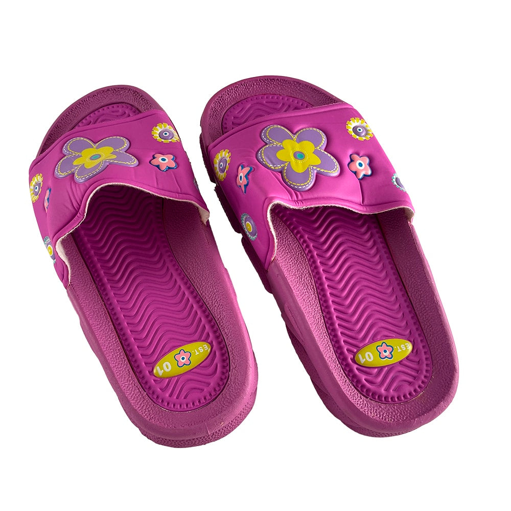 Barn Gummi Sandaler i Lila och Rosa