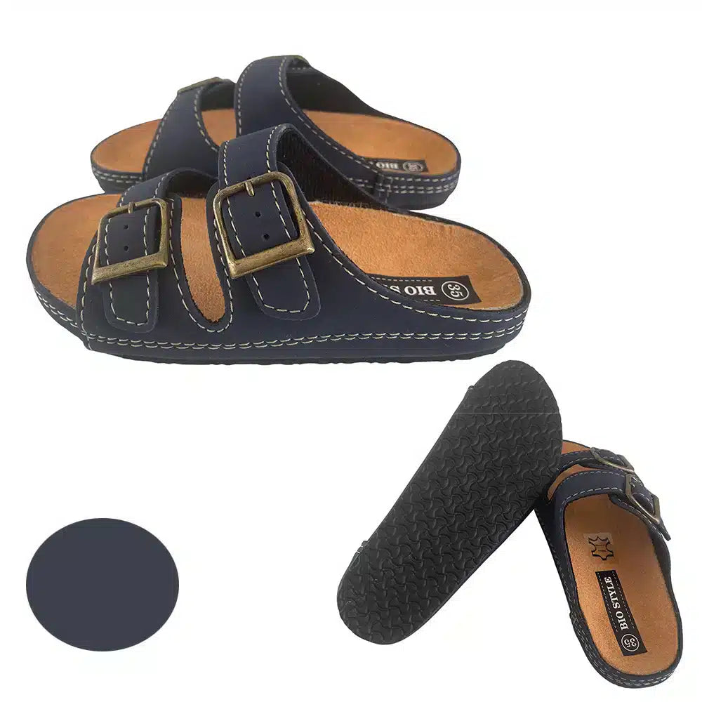 Sandaler för barn med remmar, modell Bio Style - brun eller marinblå