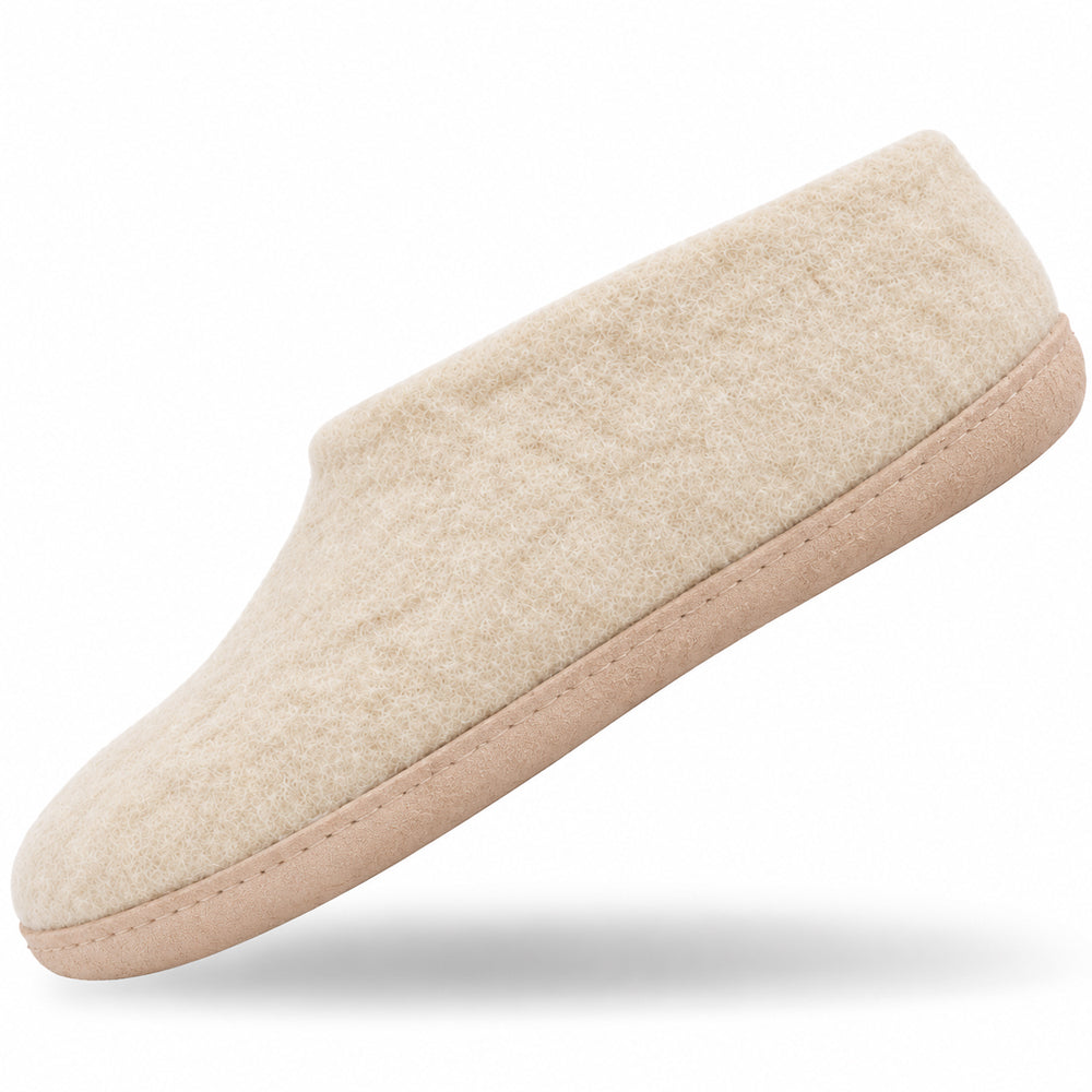 Ullskor (100% ren ull) - Modell Beige med mockasula