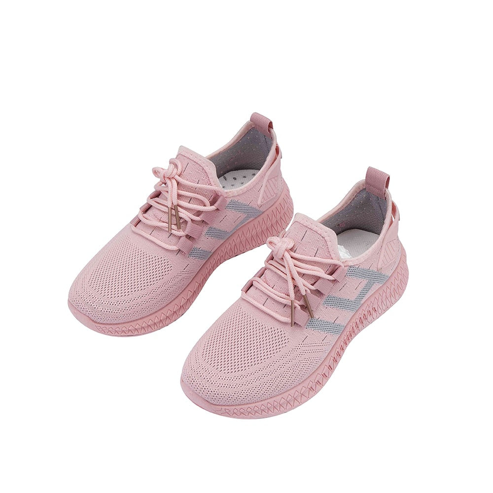 Löparskor/Sneakers för kvinnor, andningsbara och med optimal stötdämpning - rosa -