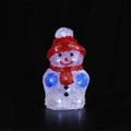 Snögubbe Akryl - höjd 21 cm med LED-ljus
