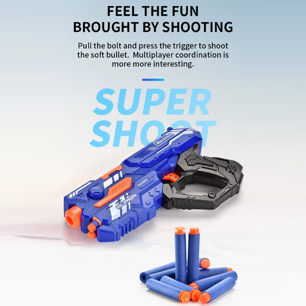 Soft Bullet "Super Shoot" - 4 olika, supercoola pistoler -