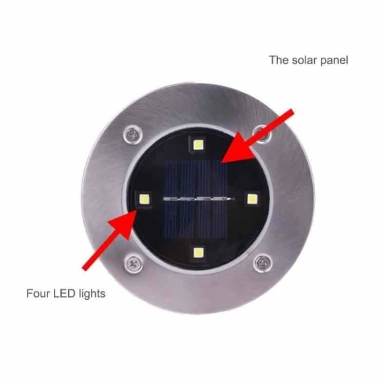 LED-solcellspot för trädgården med spjut (4 st)