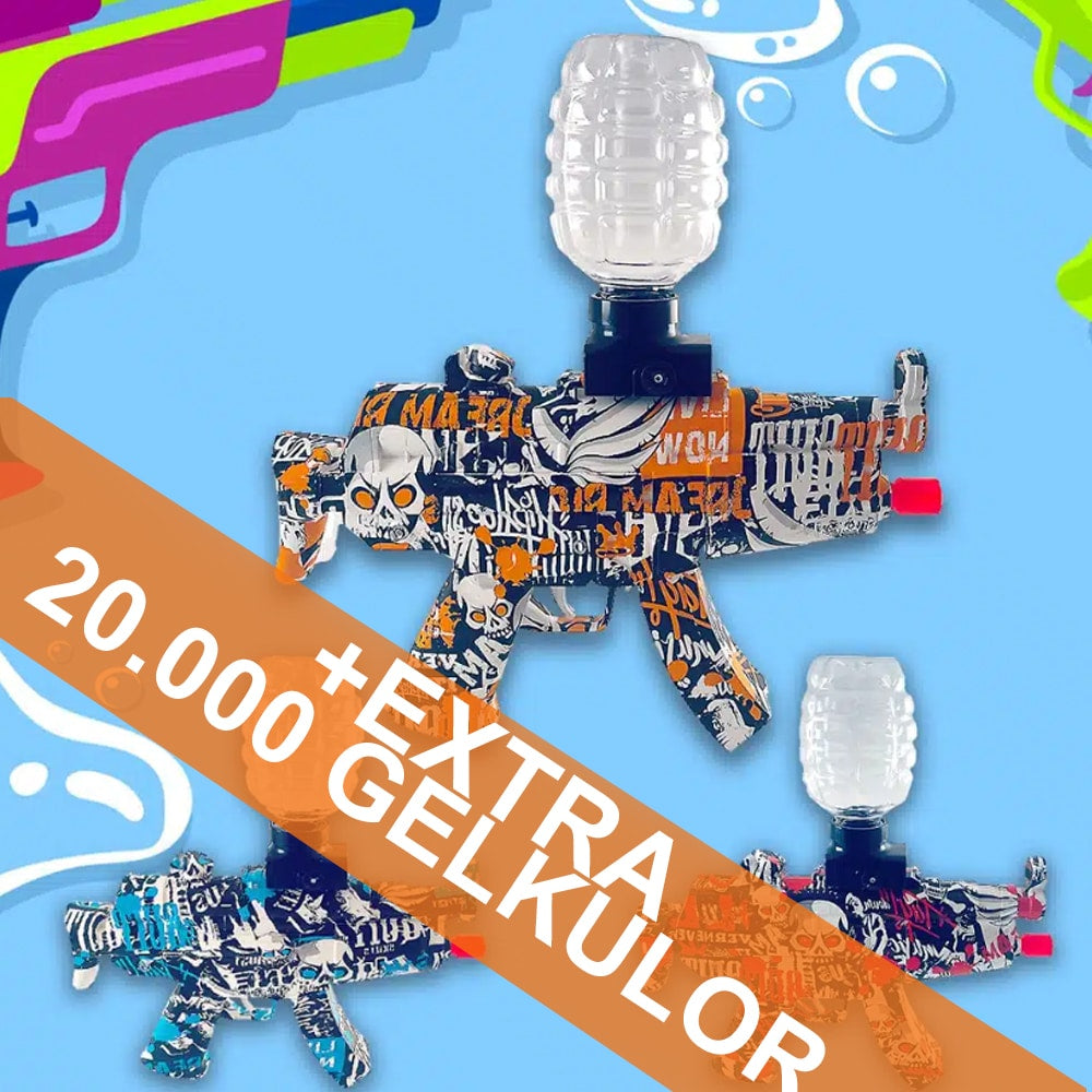 Gel Blaster Elektriskt Maskingevär - inkl. gelékulor - räckvidd på 20+ meter -