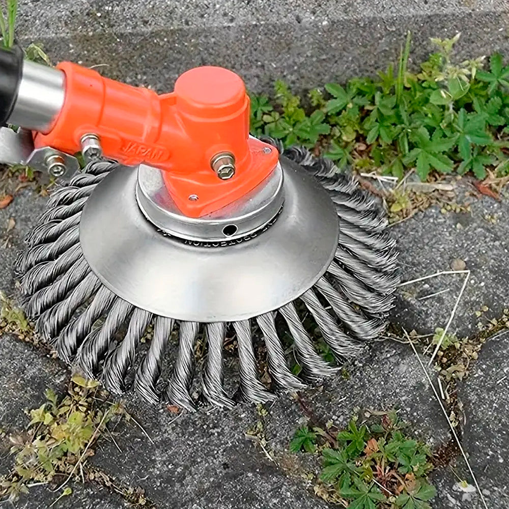 Effektiv stålborste 6" eller 8" för ogräsborttagning och polering