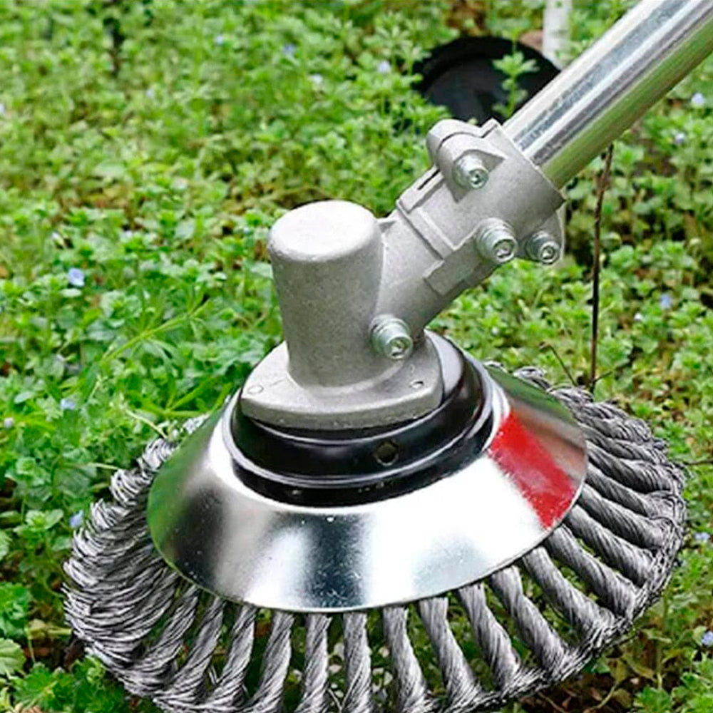 Effektiv stålborste 6" eller 8" för ogräsborttagning och polering