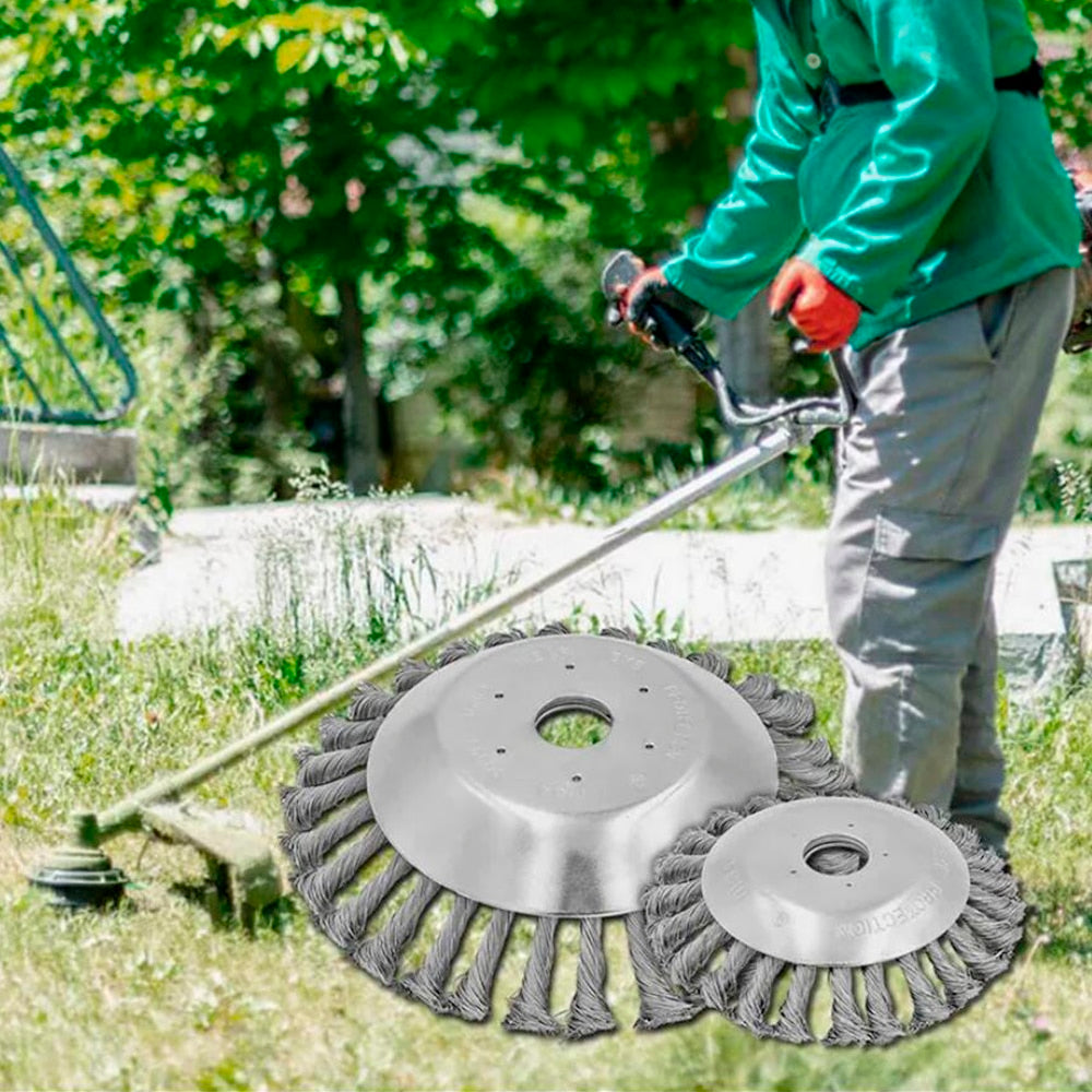Effektiv stålborste 6" eller 8" för ogräsborttagning och polering