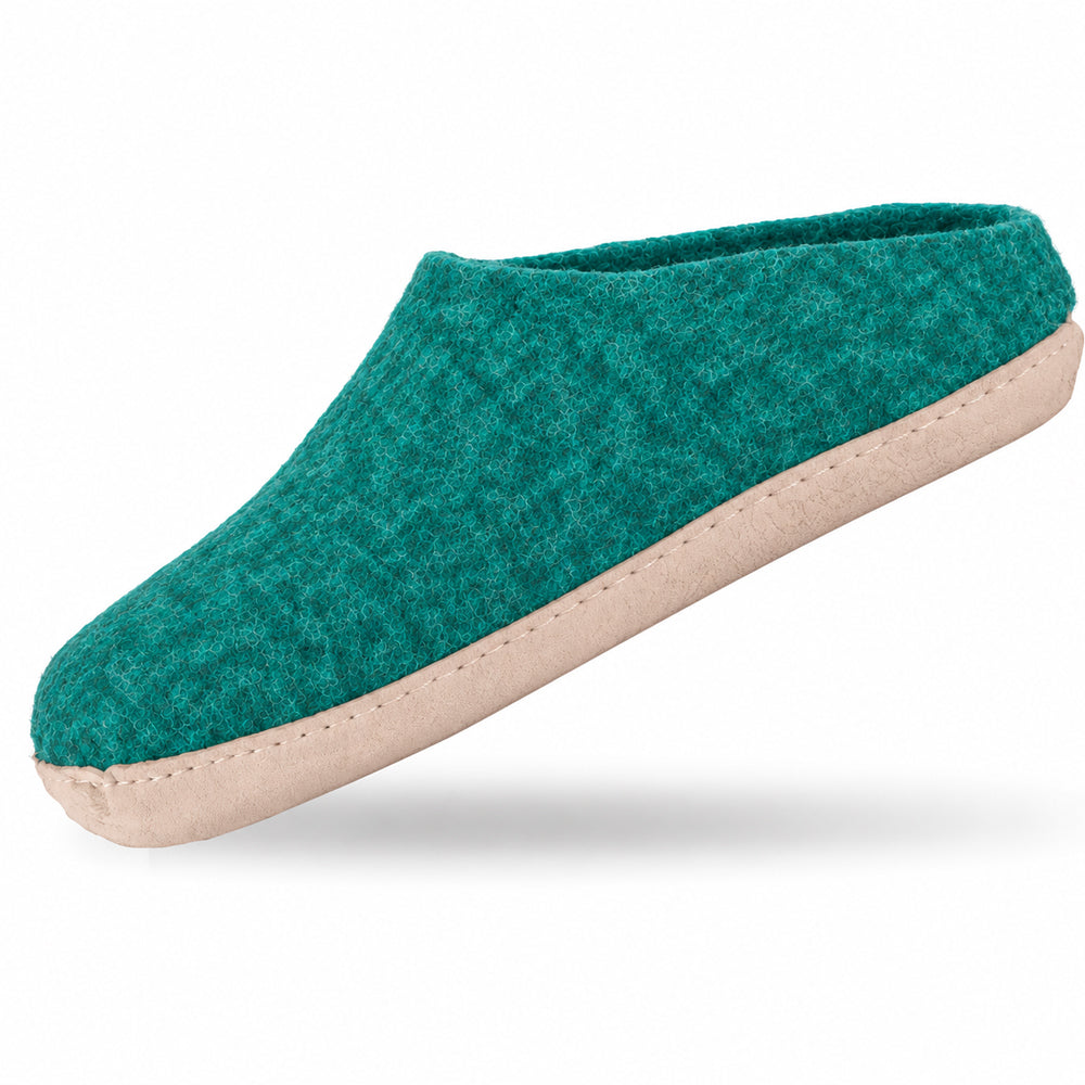 Ulltofflor (100% ren ull) - Modell Ocean Mist med mockasula