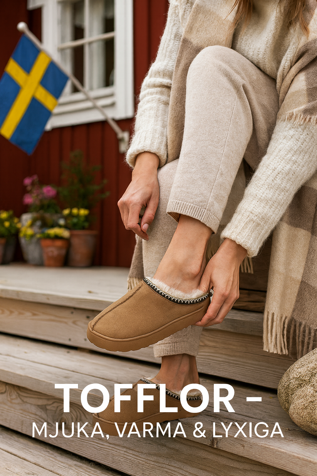 Tofflor – Mjuka, varma & lyxiga (brun & beige)