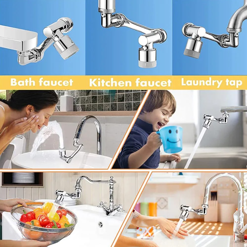 Kranförlängare - 360 grader - 2 sprayfunktioner -
