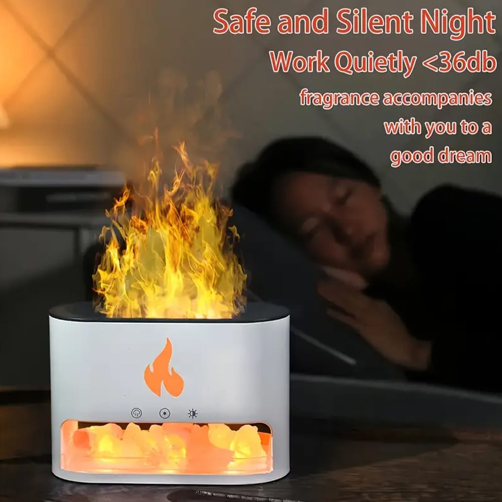 Vulkan Luftfuktare & Aroma Diffuser 240 ml med Kristallsalt