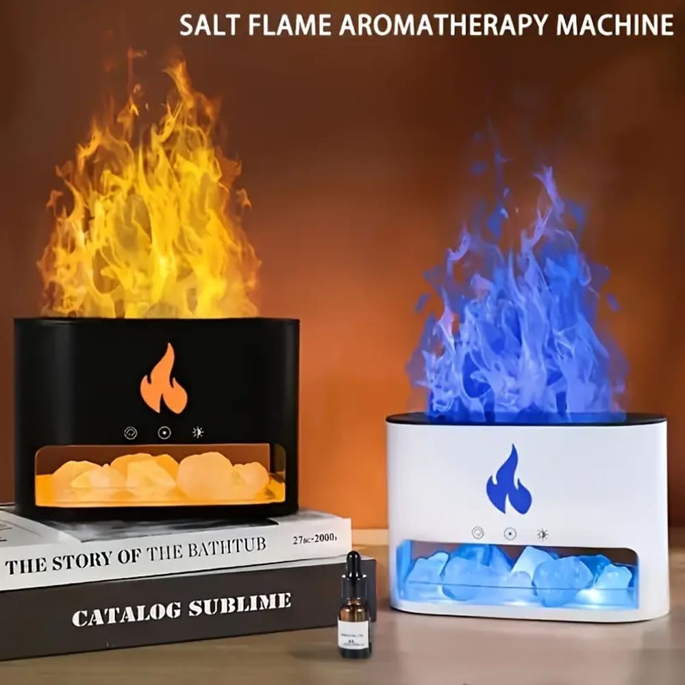 Vulkan Luftfuktare & Aroma Diffuser 240 ml med Kristallsalt