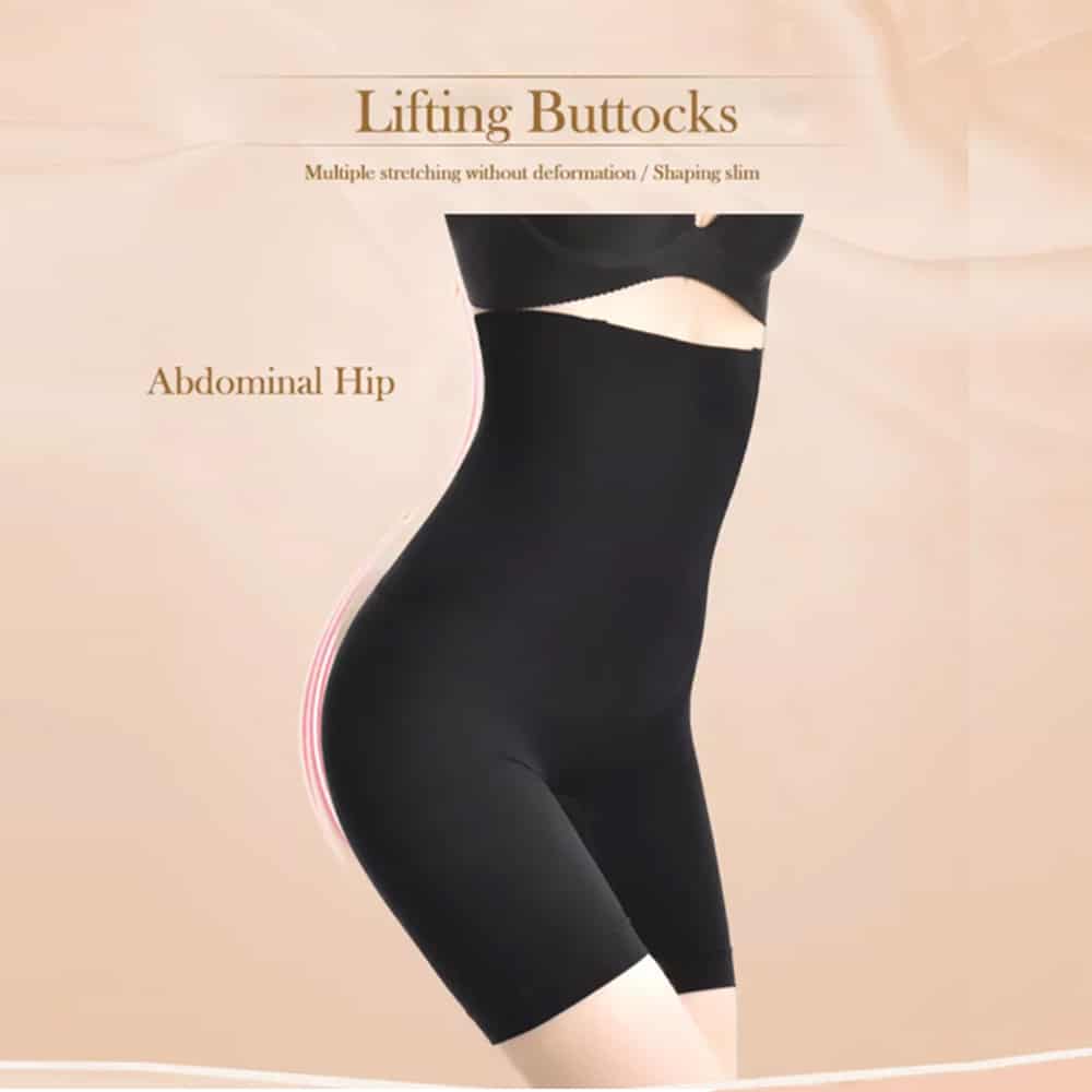 Shapewear-shorts med høyt liv – svart eller beige