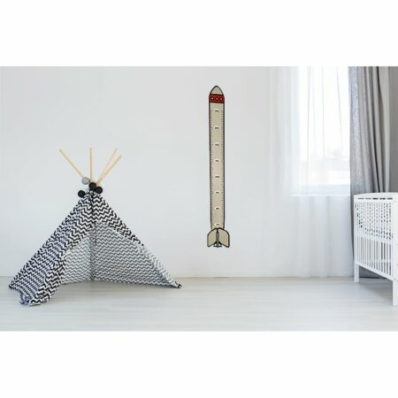 Höjdmätare för barn - raket - 15 x 100 cm